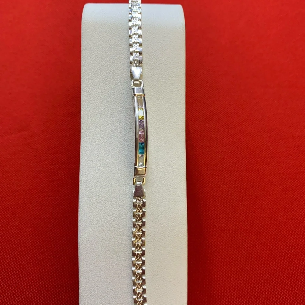 925 fine silver girl bracelet‎ with zircon stones